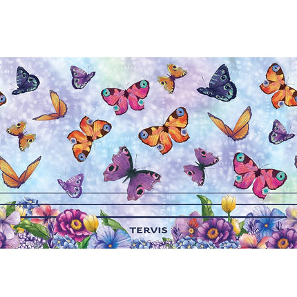 Vaso térmico Tervis Traveler Butterfly Garden de triple pared, mantiene las bebidas frías y calientes, 887 ml, acero inoxidable