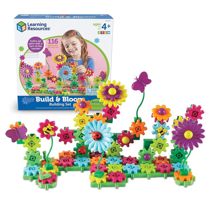 Learning Resources Gears! Gears! Gears! Build & Bloom Flower Garden, Gears & Construction Toy, STEM Toys, Gears for Kids