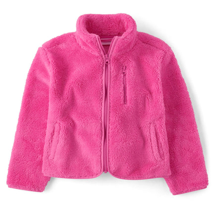 The Children's Place Girls' Cozy Sherpa Full-Zip J