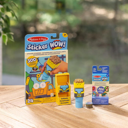Melissa & Doug Sticker WOW Stamper & Activity Pad − Bulldozer | Book & Travel Toys for Children | Age 3+