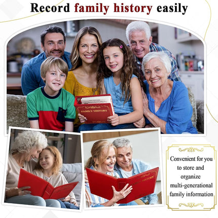 Family History Binder 3 Ring 50 Families Group Sheets 8th Generation Family Tree Chart 16 Sheets Genealogy Binder Navy Cover Genealogy Organizer Supplies with Pen Loop PVC Pocket for Families History