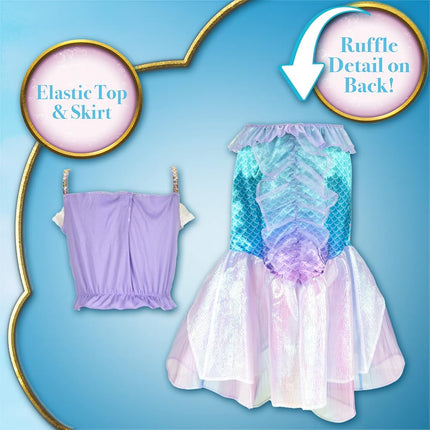 Disney The Little Mermaid Ariel’s 2 Piece Dress - Mermaid Under The Sea Fashion Outfit
