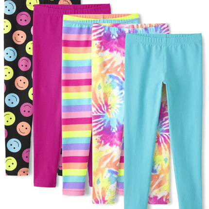 The Children's Place Girls' Printed Leggings 5 Pac