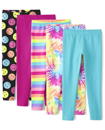 The Children's Place Girls' Printed Leggings 5 Pac