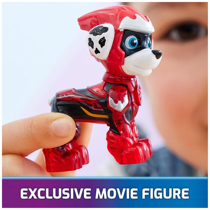 Paw Patrol: The Mighty Movie, Firetruck Toy with Marshall Mighty Pups Action Figure, Lights and Sounds, Kids Toys for Boys & Girls 3+