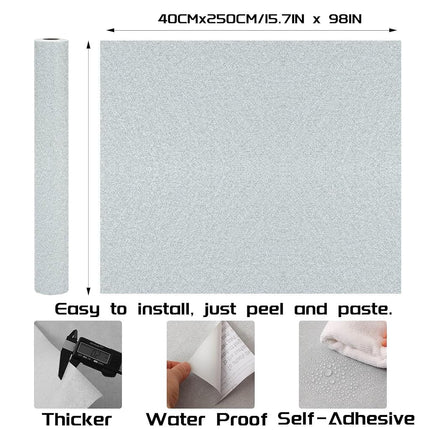 LOVADA Peel and Stick Wallpaper Silver Gray Silk Wall Paper - 40 x 250 cm Self Adhesive Wallpaper Peel and Stick, Easy to Paste Wall Contact Paper for Stand Liner, Table and Door Makeover Decor