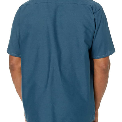 Red Kap Men's Industrial Work Shirt, Regular Fit, Short Sleeve Utility Button, Dark Blue, Medium