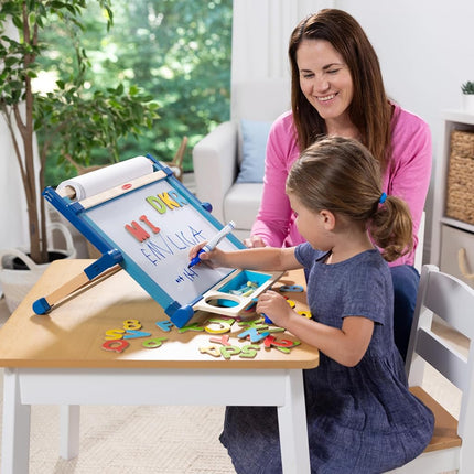 Melissa & Doug Deluxe Double-Sided Tabletop Easel (E-Commerce Packaging, Arts & Crafts, 42 Pieces, 17.5" H x 20.75" W x 2.75" L, Great Gift for Girls and Boys - Best for 3, 4, 5 Year Olds and Up)