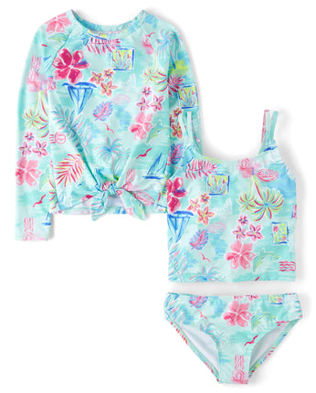 The Children's Place Girls' Long Sleeve Rashguard 