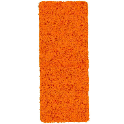 Tapis de bain shaggy en mousse à mémoire de forme Bedford Home, 60 x 150 cm, orange
