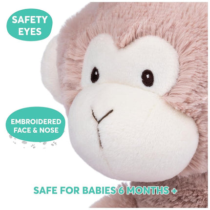 Baby GUND Lil’ Luvs Collection, Micah Monkey Premium Plush Stuffed Animal for Babies, Brown/Cream, 12”