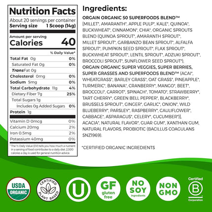 ORGAIN Organic SuperFoods Original .62 Ib