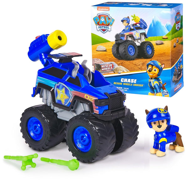 Paw Patrol: Rescue Wheels Chase�s Cruiser, Toy Truck with Projectile Launcher and Collectible Action Figure, Kids� Toys for Boys & Girls Ages 3 and up