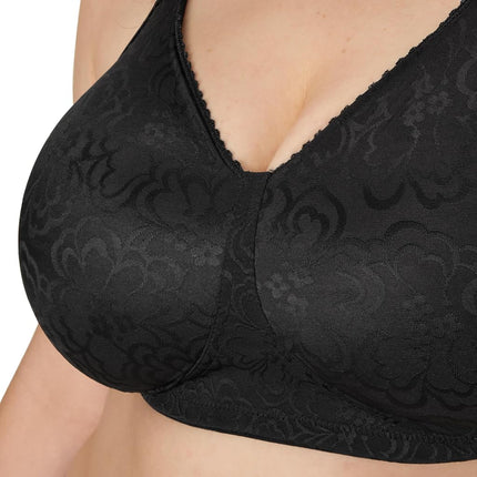 Playtex 18-Hour Ultimate Lift Wireless Bra, Wirefree Bra with Support, Full-Coverage Wireless Bra for Everyday Comfort, Black, 36B
