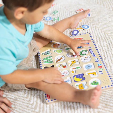 Rompecabezas de sonidos del abecedario Melissa & Doug - Rompecabezas de madera con efectos de sonido (26 piezas)