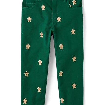 Gymboree Boys' and Toddler Corduroy Pull on Pants, Green Gingerbread, 3T