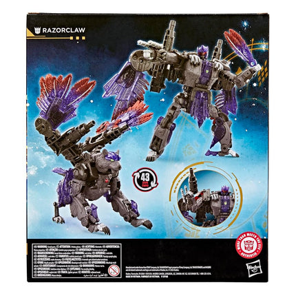 Transformers Age of The Primes Razorclaw, Leader Class 7.5-Inch Converting Action Figure, Robot Toys for Ages 8+