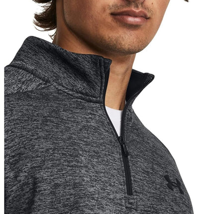 Under Armour Men's Fleece Twist Quarter Zip, (001) Black / / Black, XL Tall