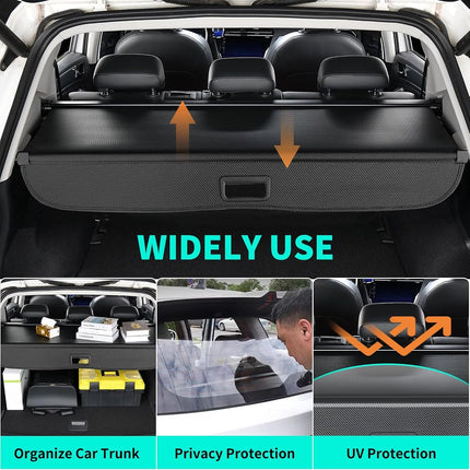 Cargo Cover for Crosstrek Impreza 2017 2016 2015 2014 2013 2012, Rear Trunk Luggage Security Cover, Carbon Fiber Anti-Peeping Shielding Shade fit for Crosstrek/Impreza 2012-2017 Car Accessories