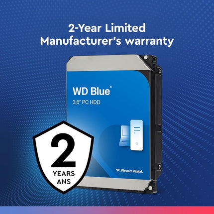 WD Blue 6TB 3.5" Internal Hard Drive - 5400 RPM Class, SATA 6 Gb/s, 256MB Cache, 2 Year Warranty