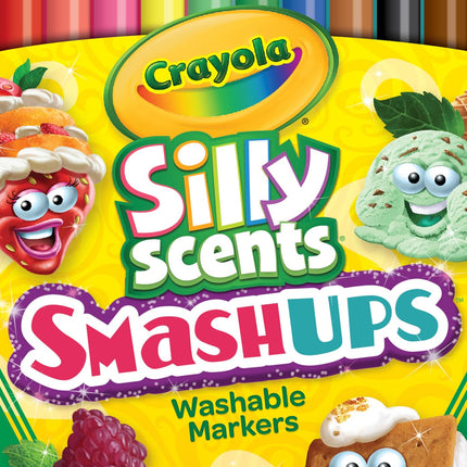 Crayola 10 Ct Silly Scents Smash Ups, Slim Washabl