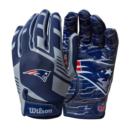 Wilson Gloves NFL TEAM SUPER GRIP, One size fits all for teenagers, Silicone/Stretch Lycra