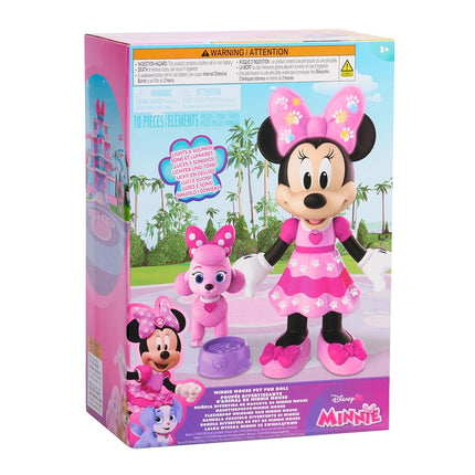 Disney Jr. Minnie Mouse Pets Fun Doll 10" Poseable