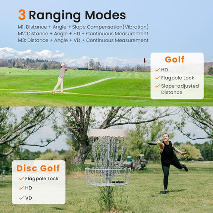 PEAKPULSE 1100m(1200 Yards) 7X Magnification Mini Small Light‌ Golf Range Finder Pocket 6oz for Golfer and Hunter Rangefinder HDLCD Rechargeable Angle Compensation Men Women Girl Boy