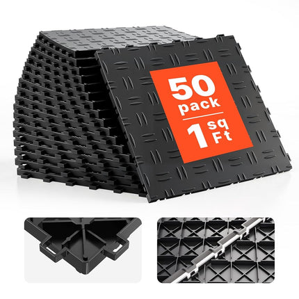 VEVOR Garage Tiles Interlocking, 12 x 12 x 0.53 in