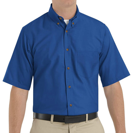 Red Kap Men's RK Poplin Dress Shirt, Royal Blue, S