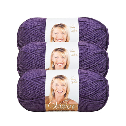 Lion Brand Yarn, Vanna's Choice Crochet Yarn, Purp