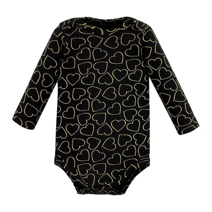 Hudson Baby Unisex Baby Cotton Bodysuits, Girl Daddy Red Black, 6-9 Months
