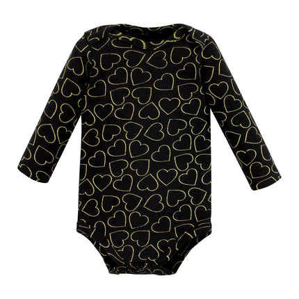 Hudson Baby Unisex Baby Cotton Bodysuits, Girl Daddy Red Black, 6-9 Months