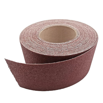 XHKDSYMC 80 Grit Aluminum Oxide Sandpaper Roll, 3 Inch x 49 Feet, Extra Coarse, Cloth Back, Compatible with Metal, Wood, Sanding Devices