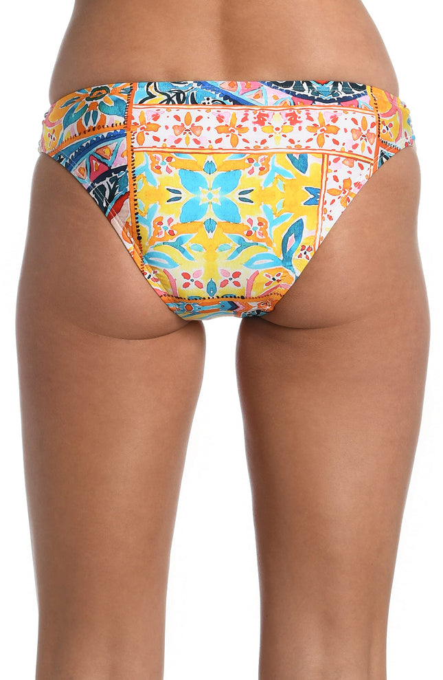 La Blanca Women's Standard Side Shirred Hipster Swimsuit Bottom, Multi//Soleil, 10
