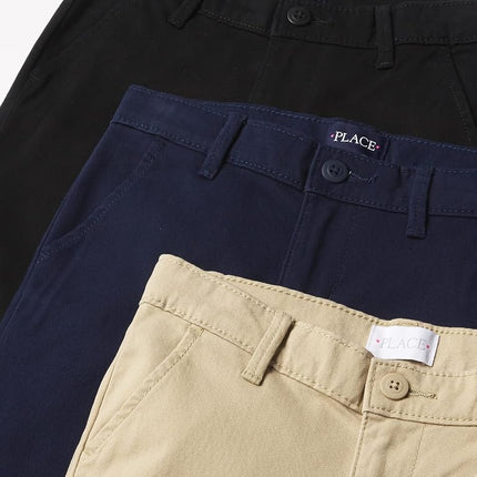 The Children's Place Girls Skinny Chino Pants,Black/Sandy/Tidal 3 Pack,12, Black/Sandy/Tidal 3 Pack, 12