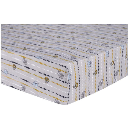 Sammy & Lou Zambia 2-Pack Microfiber Fitted Crib Sheet Set, Fits Standard Crib Mattress 28 in x 52 in; Fully Elasticized,
