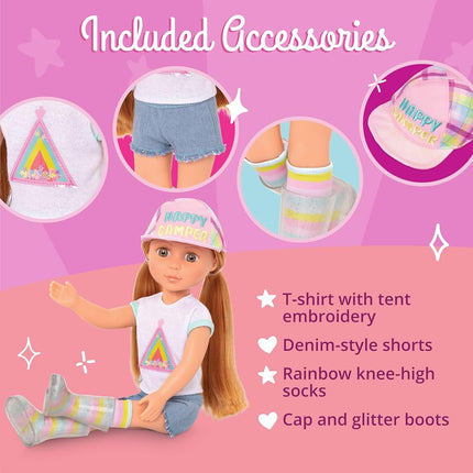 Glitter Girls 14-Inch Fashion Doll Astrid, Poseable Camping Outfit, Dolls