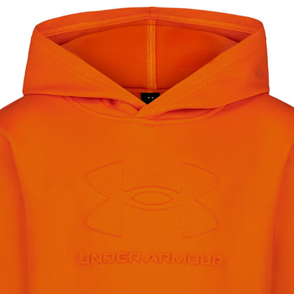 Under Armour Boys Fleece Hoodie Soft and Comfortable Fit Outrageous Orange 2 Years
