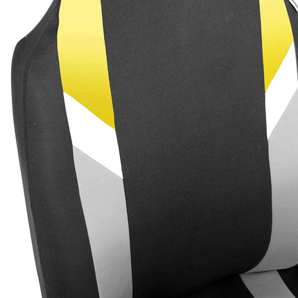 FH Group Front Set Cloth Car Seat Cover for Bucket Seats, 1-Piece Seat Cover, Universal Fit, Airbag Compatible, Seat Covers for SUV, Van Yellow