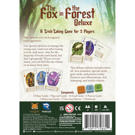 Renegade Game Studios | The Fox in the Forest Deluxe | Card Game | Ages 10+ | 2 Players | 30 Minutes Playing Time