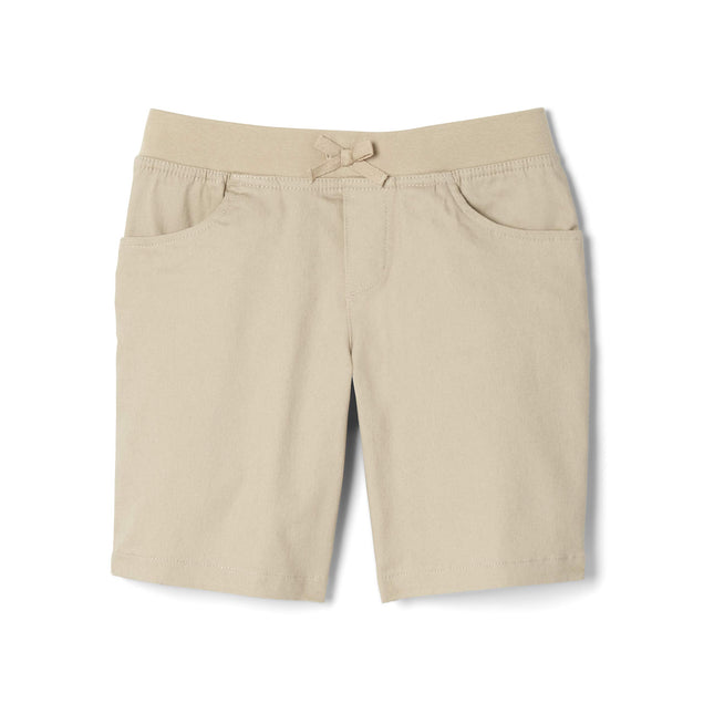 French Toast Girls' Pull-On Cotton Twill Shorts wi