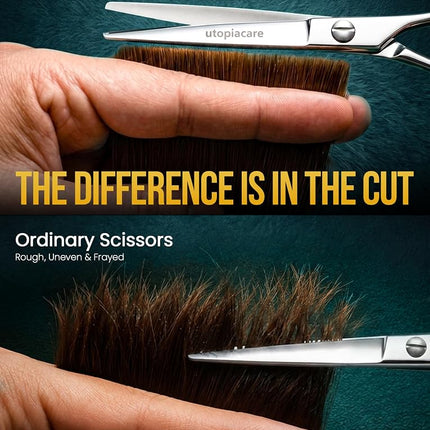 Utopia Care Hairdressing Scissors - 6.5" Sharp Stainless Steel Hair Cutting Scissors and Barber Salon Hair Scissors for Professional Hairdressers, Men, Women, Children and Adults (Silver)