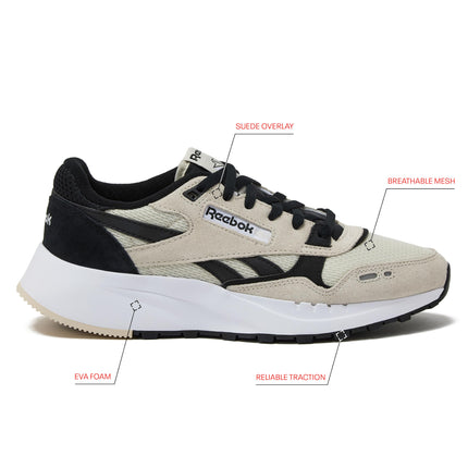 Reebok Men's Classic Leather 2400 Sneakers, Vintage Chalk/Sand/Black, 2.5 UK