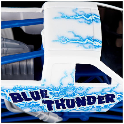 Monster Jam, Official Blue Thunder Monster Truck, Collector Die-Cast Vehicle, 1:24 Scale, Kids’ Toys for Boys and Girls Aged 3 and up