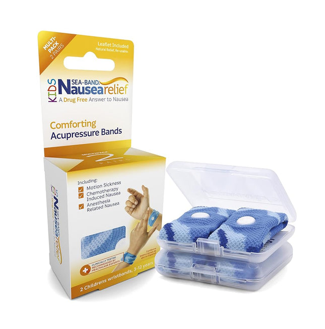 Sea-Band Anti-Nausea Acupressure Wristband for Motion & Morning Sickness, Child Size (2- Pair)