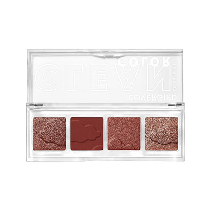 COVERGIRL - Clean Fresh Clean Colour Quad - Clean and vegan formula without talc, mineral oil, parabens and fragrance, highly pigmented eyeshadow palette - Candlelit Burgundy - 272
