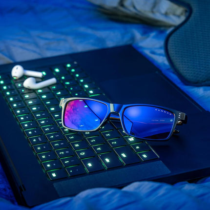GUNNAR - Premium Gaming and Computer Glasses - Blocks 65% Blue Light - Riot, Espresso, Amber Tint