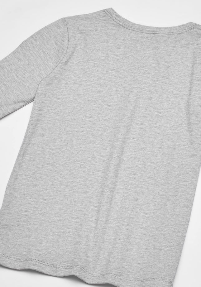 Hanes Girls` Long-Sleeve Crewneck T-Shirt, K123, XS, Light Steel