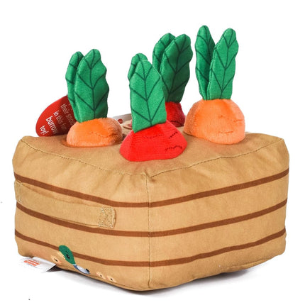 Fisher-Price for Pets Veggie Treat Puzzle Dog Toy, Burrow Style Toys with Removable Mini Plushes, Use as a Treat Dispenser, Developmental Toys for Dogs